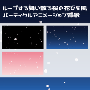 （動画用素材）ループする舞い散る桜の花びら風パーティクルアニメーション背景【ニコニ・コモンズ一時避難素材】