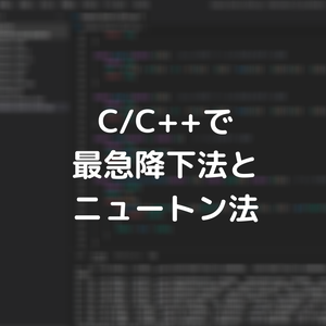 C(C++)による最急降下法とニュートン法の実装