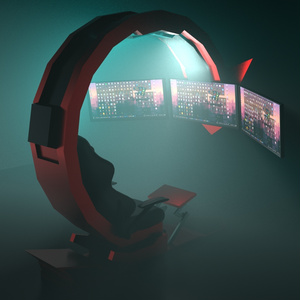 VRChat想定3D家具【GamingChair】