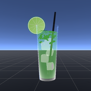 【blender】【FBX】カクテル　モヒート　【unityパッケージ】