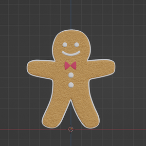【blender】【FBX】gingerbreadmanクッキー　【unityパッケージ】