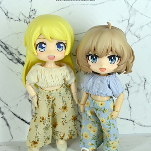 オビツ11 服 花柄ワイドパンツ