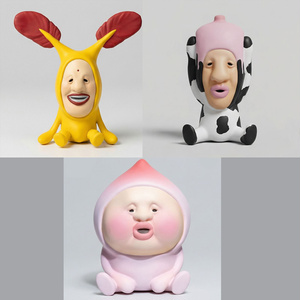 第1世代Sitting Mascots 3体セット｜3Dプリント用STLデータ（シボリオオチチ・カクレモモジリ・ホトケアカバネ）
