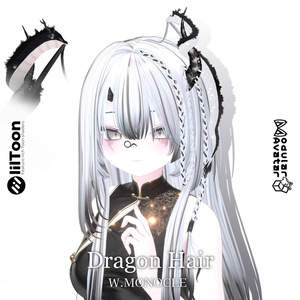 🐉<21 Avatar>Dragon hair & Monocle Set🐉