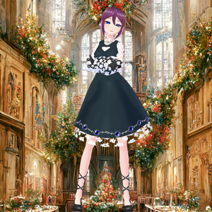 パーティドレスの貴婦人