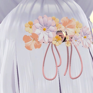 [Free] Flower Hair Ornaments, Front & Back Set