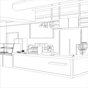 3Dカフェ・喫茶店(CLIPSTUDIOPAINT用) 缩略图 10