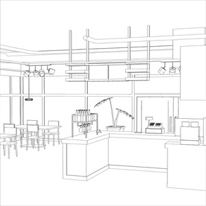 3Dカフェ・喫茶店(CLIPSTUDIOPAINT用) 缩略图 13