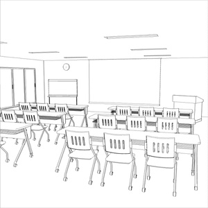 3D会議室・研修室Ver1.1(CLIPSTUDIOPAINT用) 缩略图 3