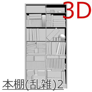 3D本棚(乱雑)2