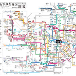 東京の地下鉄路線図（デジタル版）