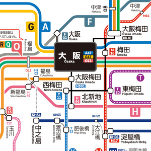 大阪府鉄道路線図（デジタル版）