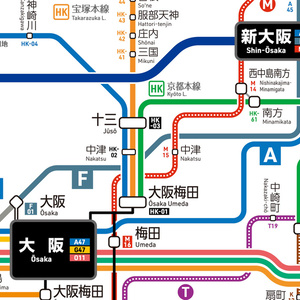 大阪府鉄道路線図（デジタル版）