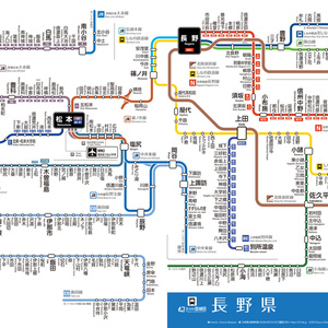 長野県鉄道路線図（デジタル版）