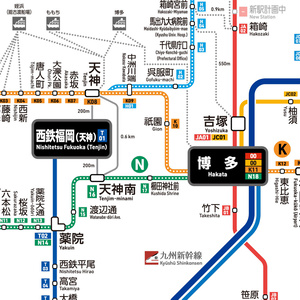 福岡県鉄道路線図（デジタル版）