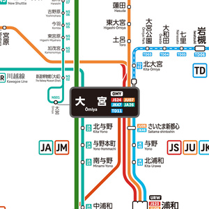 埼玉県鉄道路線図（デジタル版）