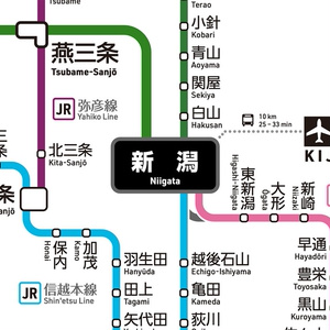 新潟県鉄道路線図（デジタル版）