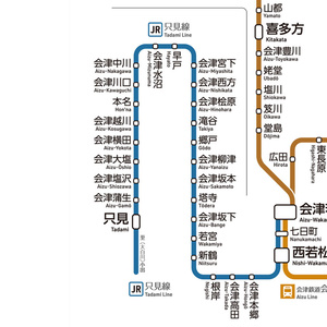 福島県鉄道路線図（デジタル版）