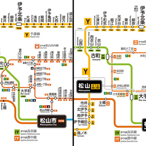 愛媛県鉄道路線図（デジタル版）
