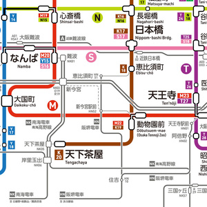 大阪の地下鉄路線図（デジタル版）
