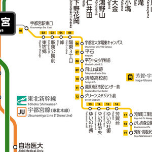 栃木県鉄道路線図（デジタル版）