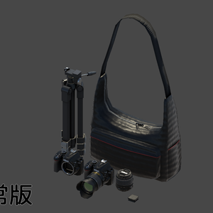 3Dモデル「カメラ・レンズ・アクセサリセット」【VRC想定】