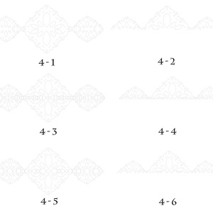 レースの素材　4-1～4-6/ Lace materials 4-1 to 4-6