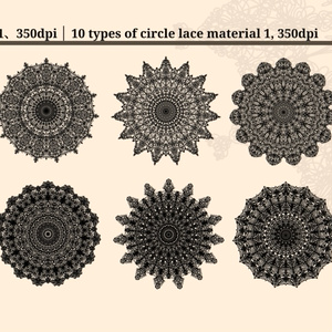 10種の円レース素材1│10 types of circle lace material