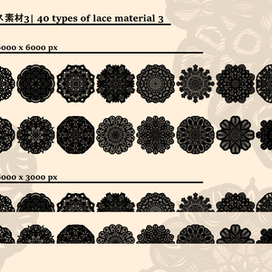 40種のレース素材3│40 types of lace material 3