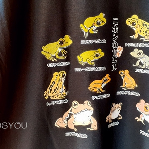 Tシャツ-日本の蛙-【黒】2/15まで！