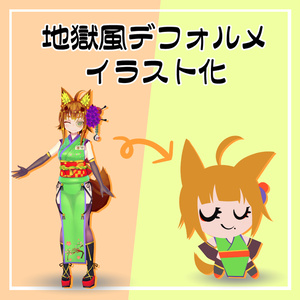 デフォルメ イラスト化 アニメモデル付