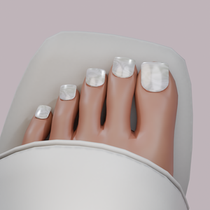 Pearl Hearts Toenails ♡ 「しなの」