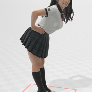 息を呑む生々しさ。リアル人物3Dスキャンモデル / 3Dデータ (.glb)[R645] 
