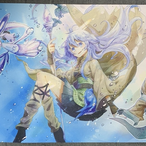 水霊使いエリア プレイマット 遊戯王 水霊使いエリア 枠ありプレイマット 発送7日以内 - 亞夢shopー