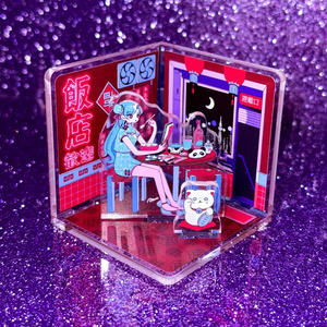 真夜中都市アクリルジオラマ【#001 下町中華 不眠飯店】