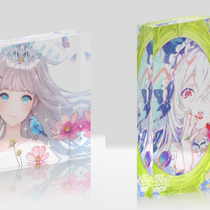 宴オセロニアート掲示板 アートチームイラスト アクリルクリアブロック