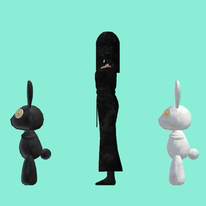 【VRChat向け】オリジナル3Dアバター「人形操者黒衣 & ウサグルミ」/「Kurogo Marionetter & Marionet Usagurumi」 缩略图 6