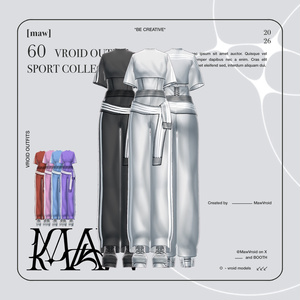 60 OUTFIT VROID by [maw] |FULL COLOR CUSTOMIZATION|