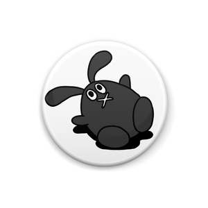 黒ウサ　缶バッチ