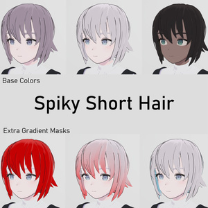 object777's spiky short hair