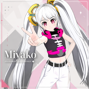 【3Dモデル / VRM】Miyako - Generated by AnimeArt (Neural4D) 【VRChat・VTuber対応】