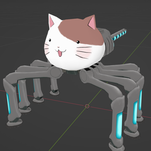 クモ型にゃボット３Dモデル