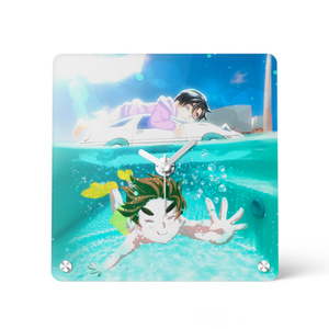 水中アクリル時計
