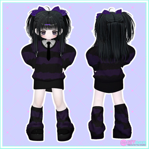 【VRChat】ゆるだぼニットワンピ【まめふれんず対応】【キプフェル】 缩略图 2