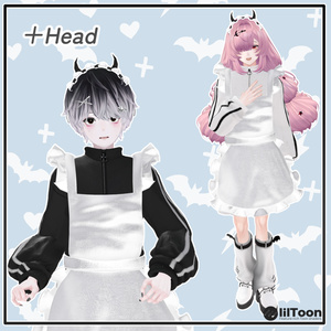 【14アバター対応】小悪魔ジャージメイド【VRChat想定・MA対応】 缩略图 14