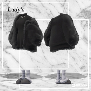 【14アバター対応】Unisex Oversize Fur Outfit【VRChat想定・MA対応】 缩略图 3