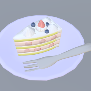 【VRChat】ショートケーキ【３Dモデル】