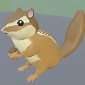 【VRChat】シマリス【3Dモデル】