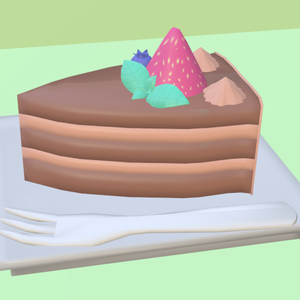 【VRChat】チョコケーキ【3Dモデル】