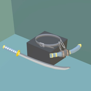 VRChat] Battou (with scabbard and belt) [3D model